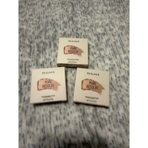REALHER Pure Resolve Highlighter‎ Compact New Full Size Lot of 3
